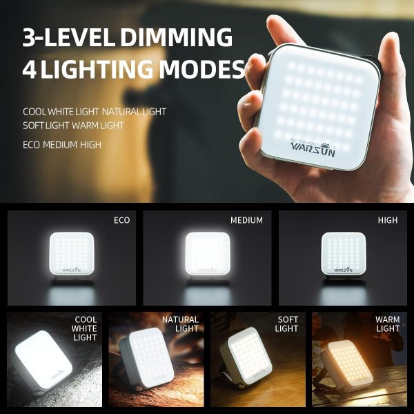 Warsun Camping Lights Waterproof IPX6 SMD Rechargeable Outdoor Hanging Lights Portable Fill Light Work Maintenance Lighting - Image 3