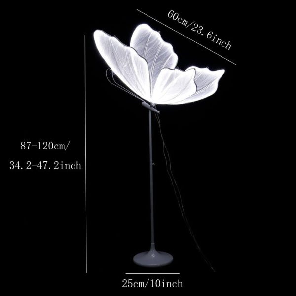 60cm Led Butterfly Lights Wedding Background Decorative Props Luminous Butterfly Road Guide Lighting Butterfly for Party Wedding - Image 11