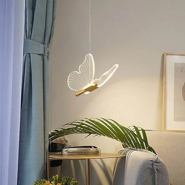 Panoch Acrylic Butterfly Chandelier Lamparas Colgantes Para Techo Lustres Quarto Room Decor Pendant Lights Suspension Luminaire - Image 3