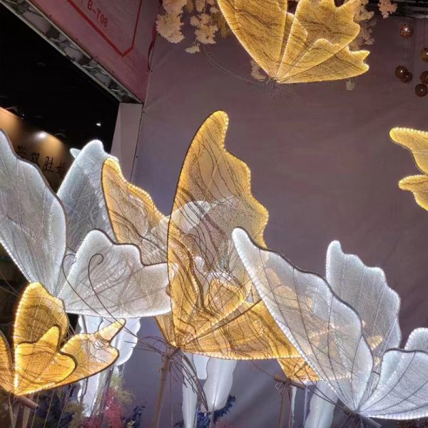 60cm Led Butterfly Lights Wedding Background Decorative Props Luminous Butterfly Road Guide Lighting Butterfly for Party Wedding - Image 4