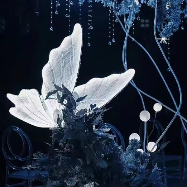 60cm Led Butterfly Lights Wedding Background Decorative Props Luminous Butterfly Road Guide Lighting Butterfly for Party Wedding - Image 5