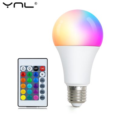 E27 LED RGB Lamp Spotlight Bulb 5W 10W 15W IR Remote Control Led Light Bulb Smart Led RGBW Lamp Home Decor Bombillas LED