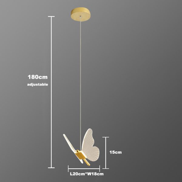 Panoch Acrylic Butterfly Chandelier Lamparas Colgantes Para Techo Lustres Quarto Room Decor Pendant Lights Suspension Luminaire - Image 7