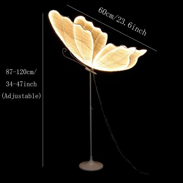 60cm Led Butterfly Lights Wedding Background Decorative Props Luminous Butterfly Road Guide Lighting Butterfly for Party Wedding - Image 9