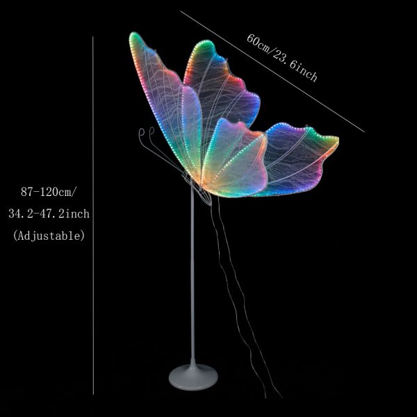 60cm Led Butterfly Lights Wedding Background Decorative Props Luminous Butterfly Road Guide Lighting Butterfly for Party Wedding - Image 10